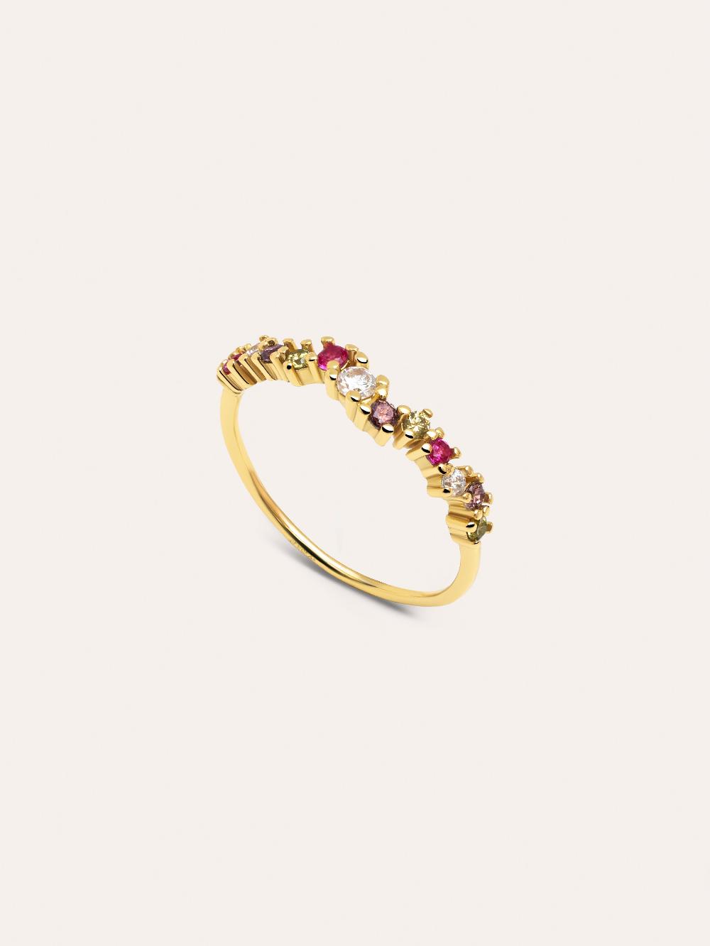 singularu Anillo Estellar Colors Plata Baño Oro Grandes ahorros