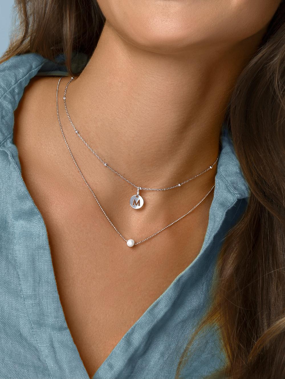 singularu Collar Mini Medallion Plata Devoluciones gratuitas