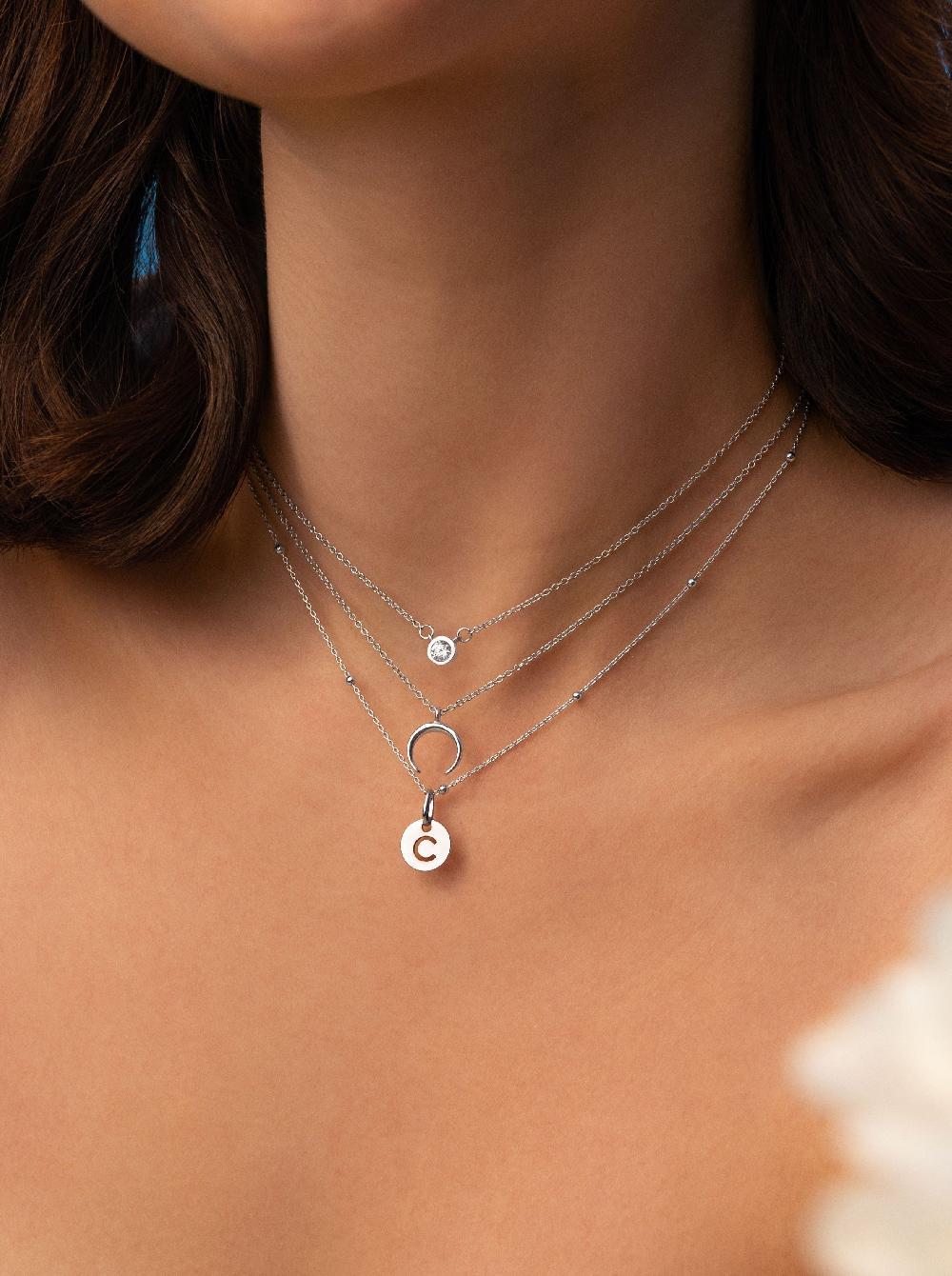 singularu Collar Mini Medallion Plata Rebajas de fábrica