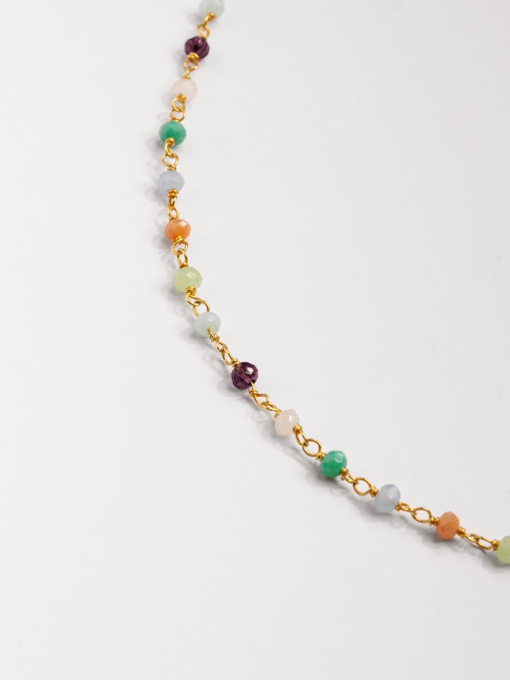 singularu Collar Crystals Colors Plata Baño Oro Tienda