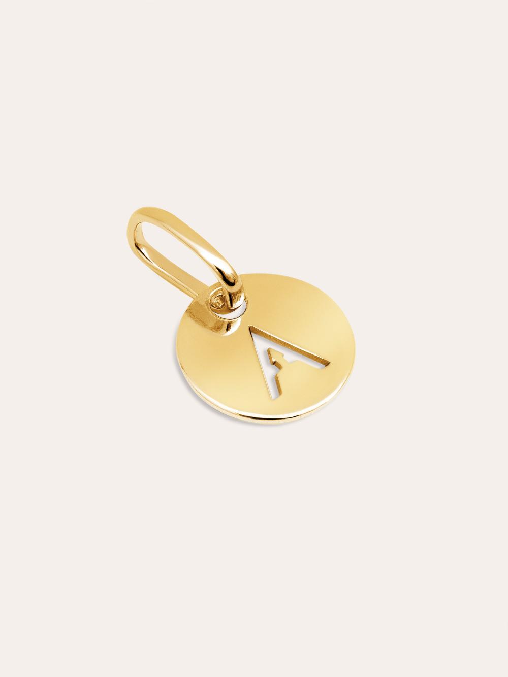 singularu Mini Medallion Letter Plata Baño Oro Mejor oferta