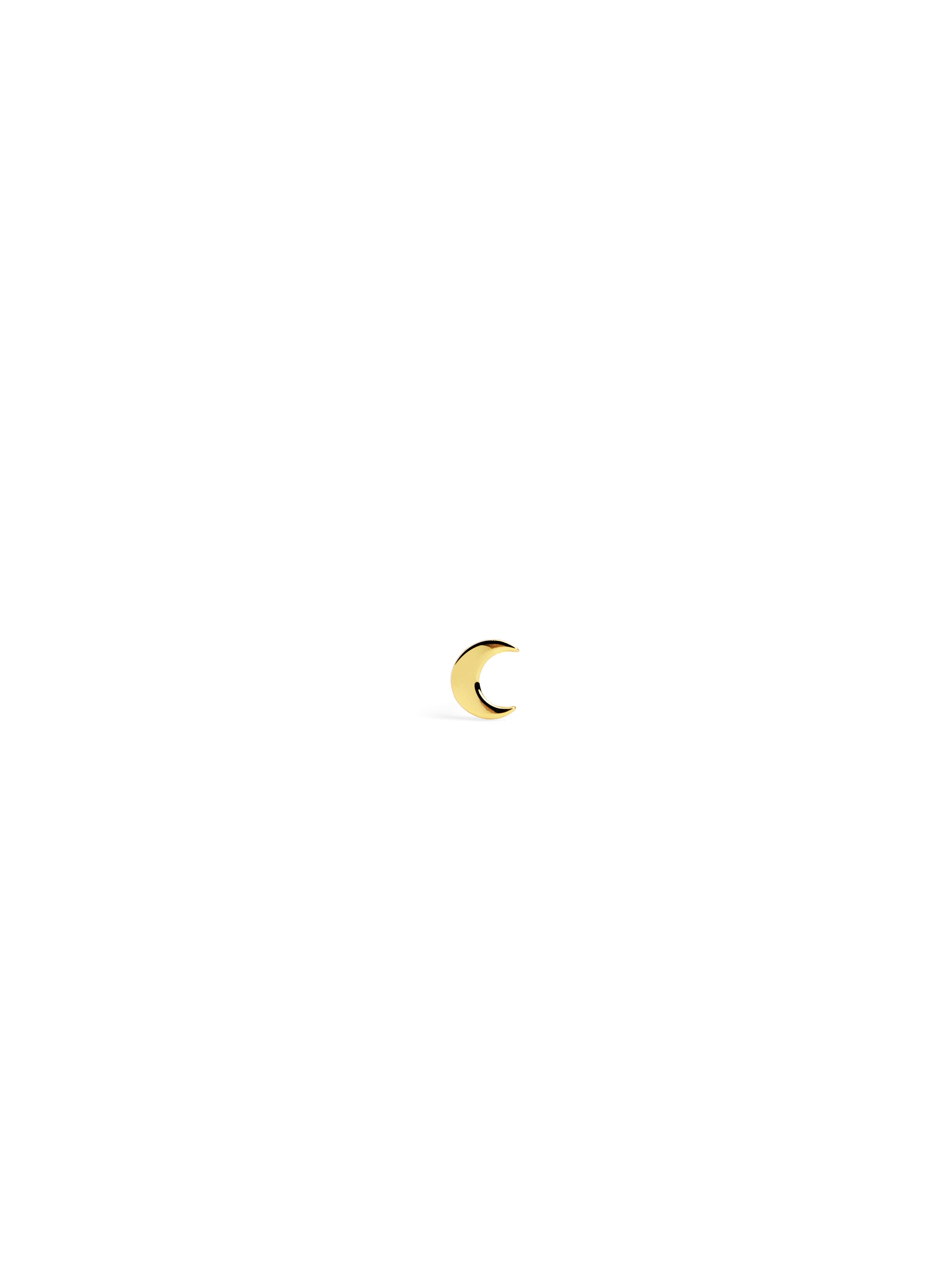 singularu Pendiente Suelto Mini Moon Plata Baño Oro 2025