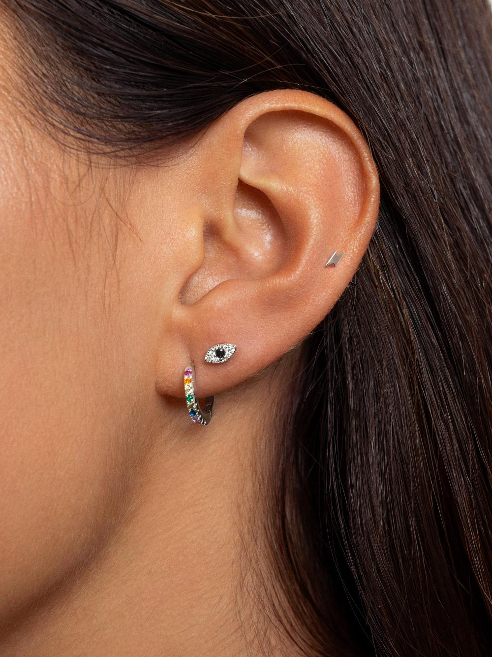singularu Pendientes Aro Colors Plata Outlet online