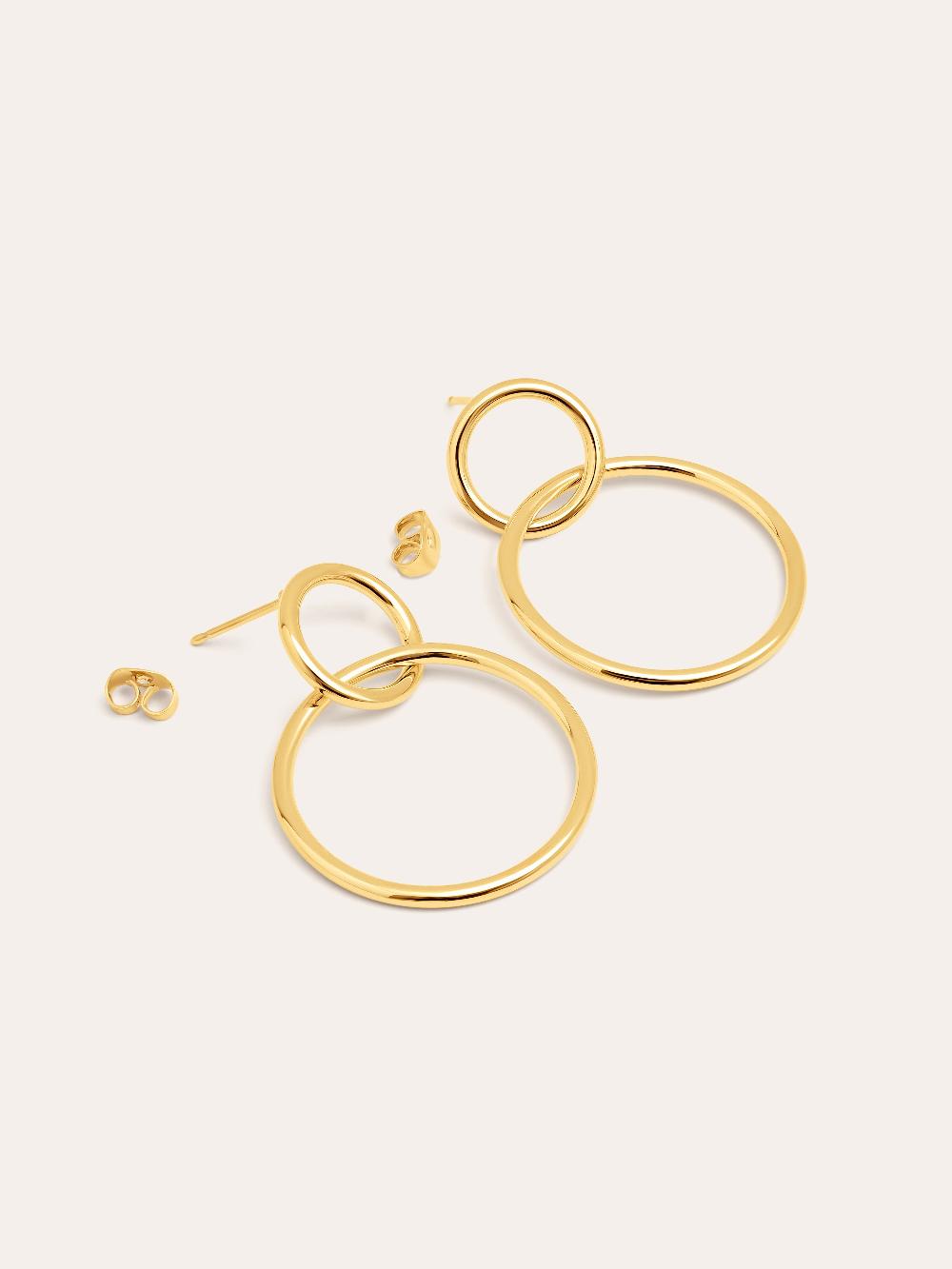 singularu Pendientes Sister Baño Oro Ofertas
