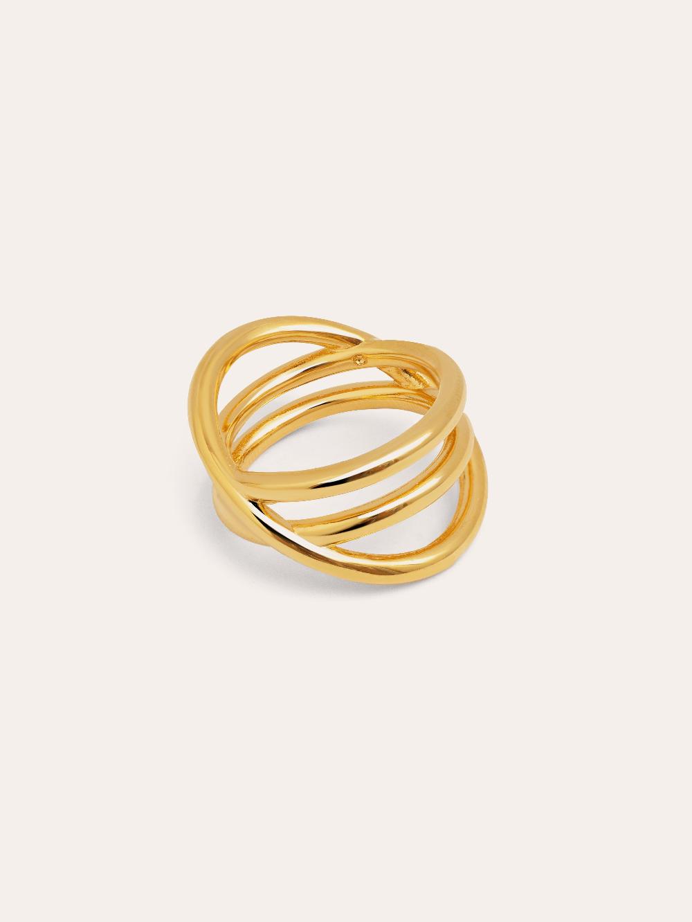 singularu Anillo Trinity Baño Oro Gran oferta
