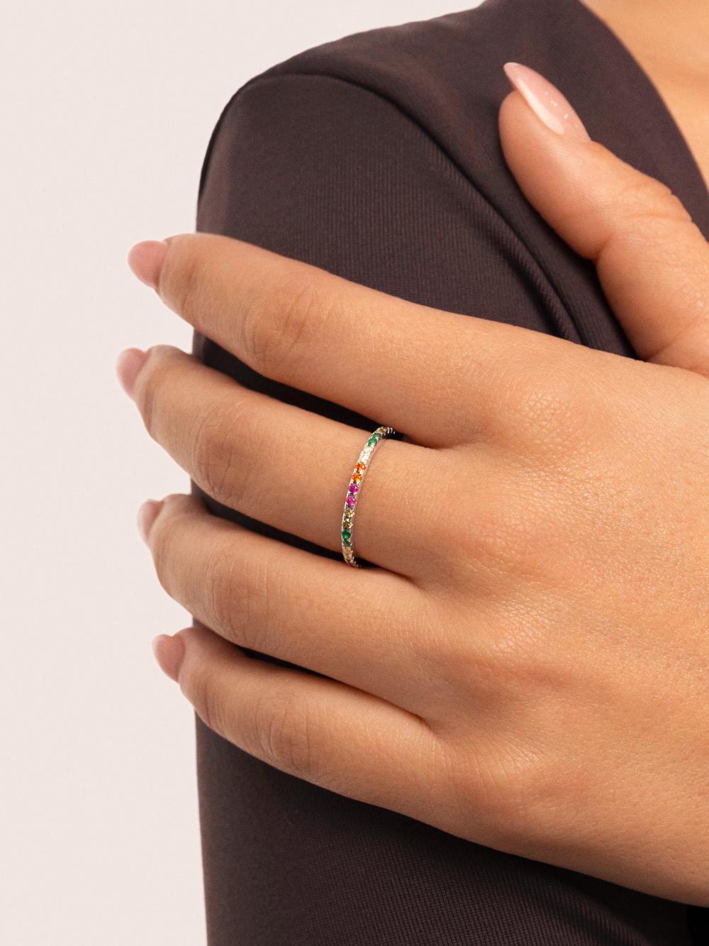 singularu Anillo Cleo Colors Plata Mejor oferta