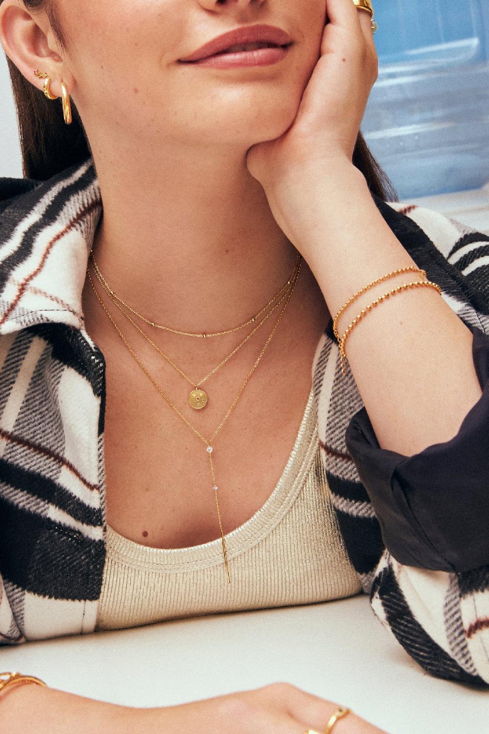 singularu Collar Y Sparks Stick Plata Baño Oro Rebajas top