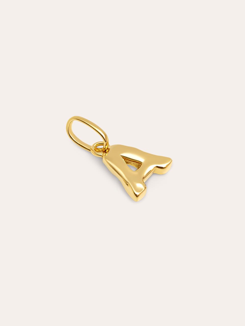 singularu Charm Letter Organic Plata Baño Oro Envío gratis