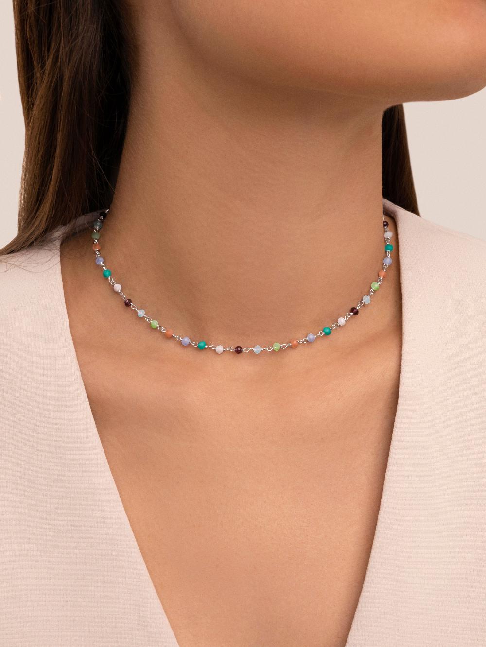 singularu Collar Crystals Colors Plata Envío gratis