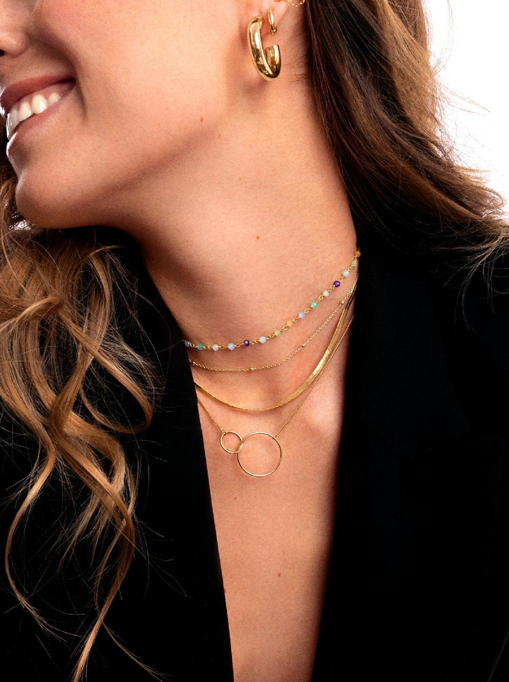 singularu Collar Sister Plata Baño Oro Últimos 3 días