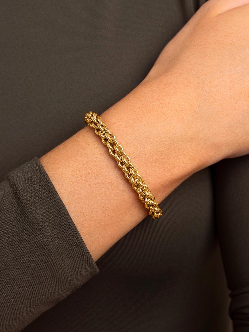 singularu Pulsera Big Rope Acero Baño Oro Promoción trimestral