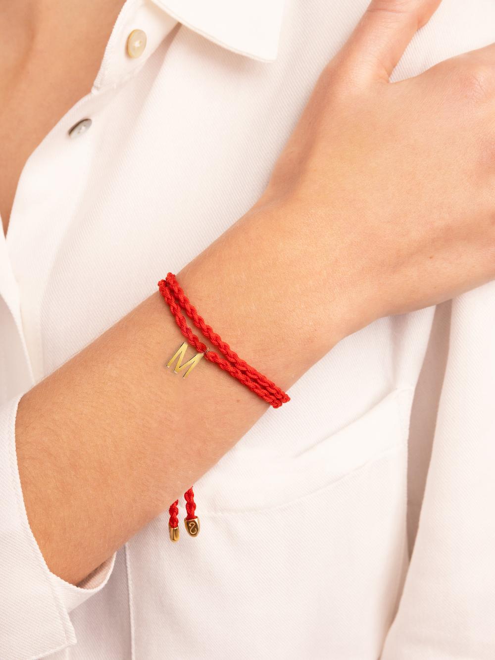 singularu Pulsera Personalizada Red Letters Plata Baño Oro Limitado a 3 días