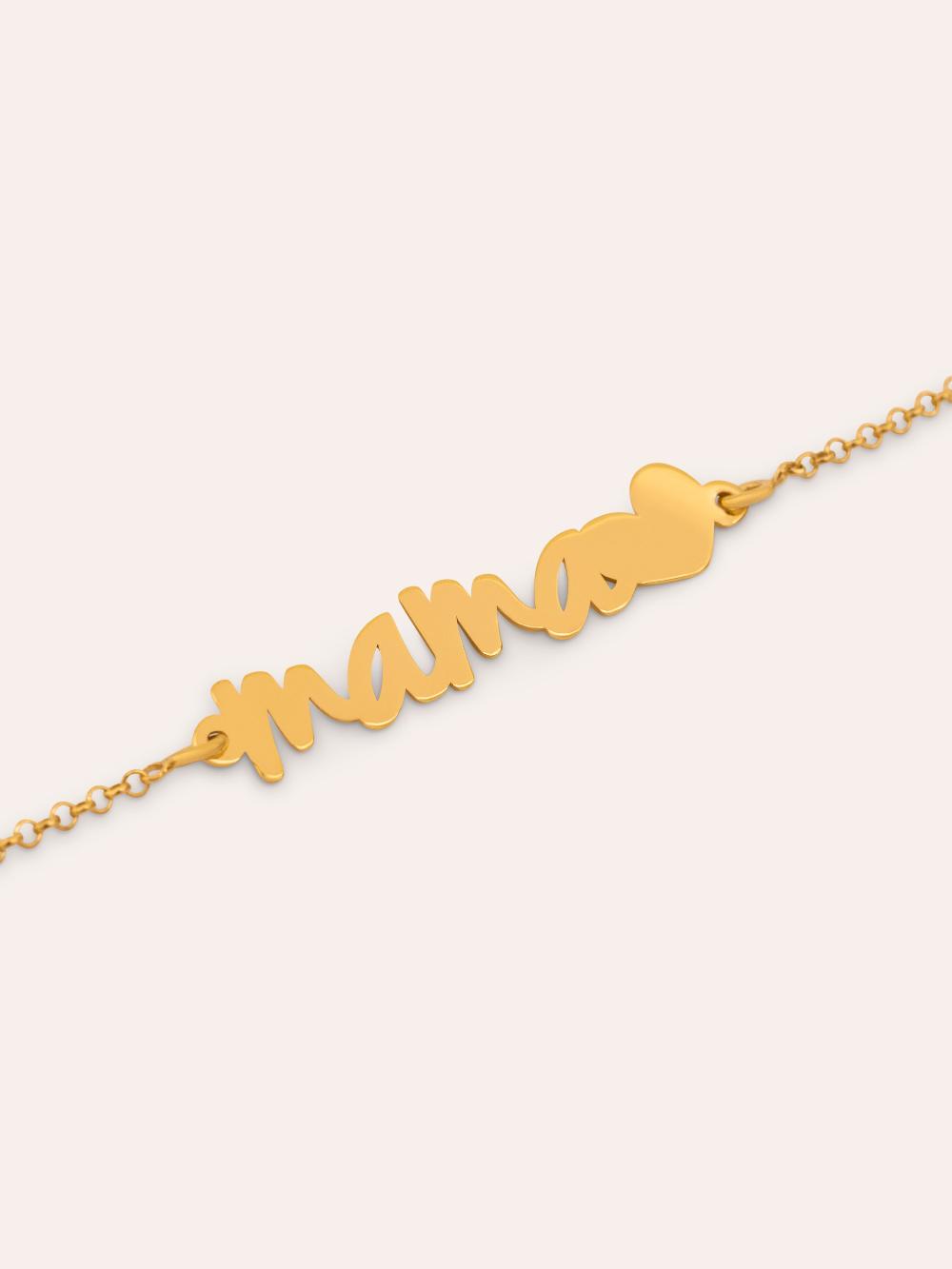 singularu Pulsera Mamá Heart Plata Baño Oro Ahorra y exporta