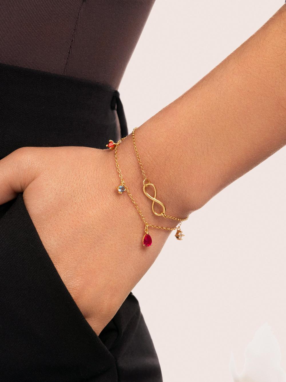 singularu Pulsera Infinito Plata Baño Oro Precios de Black Friday