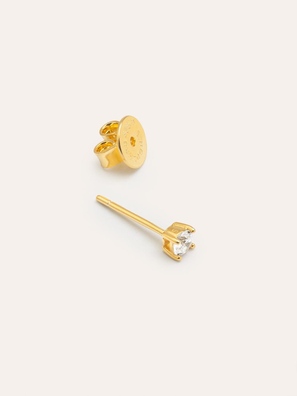 singularu Pendiente Suelto Mini Spark Plata Baño Oro Oferta exclusiva