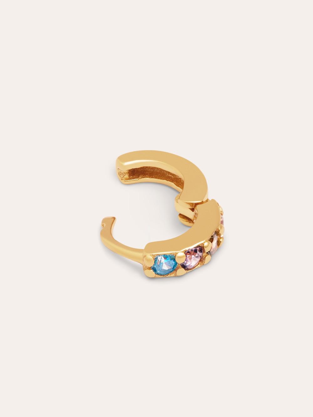 singularu Pendiente Suelto Aro Cleo S Colors Plata Baño Oro Ofertas de temporada