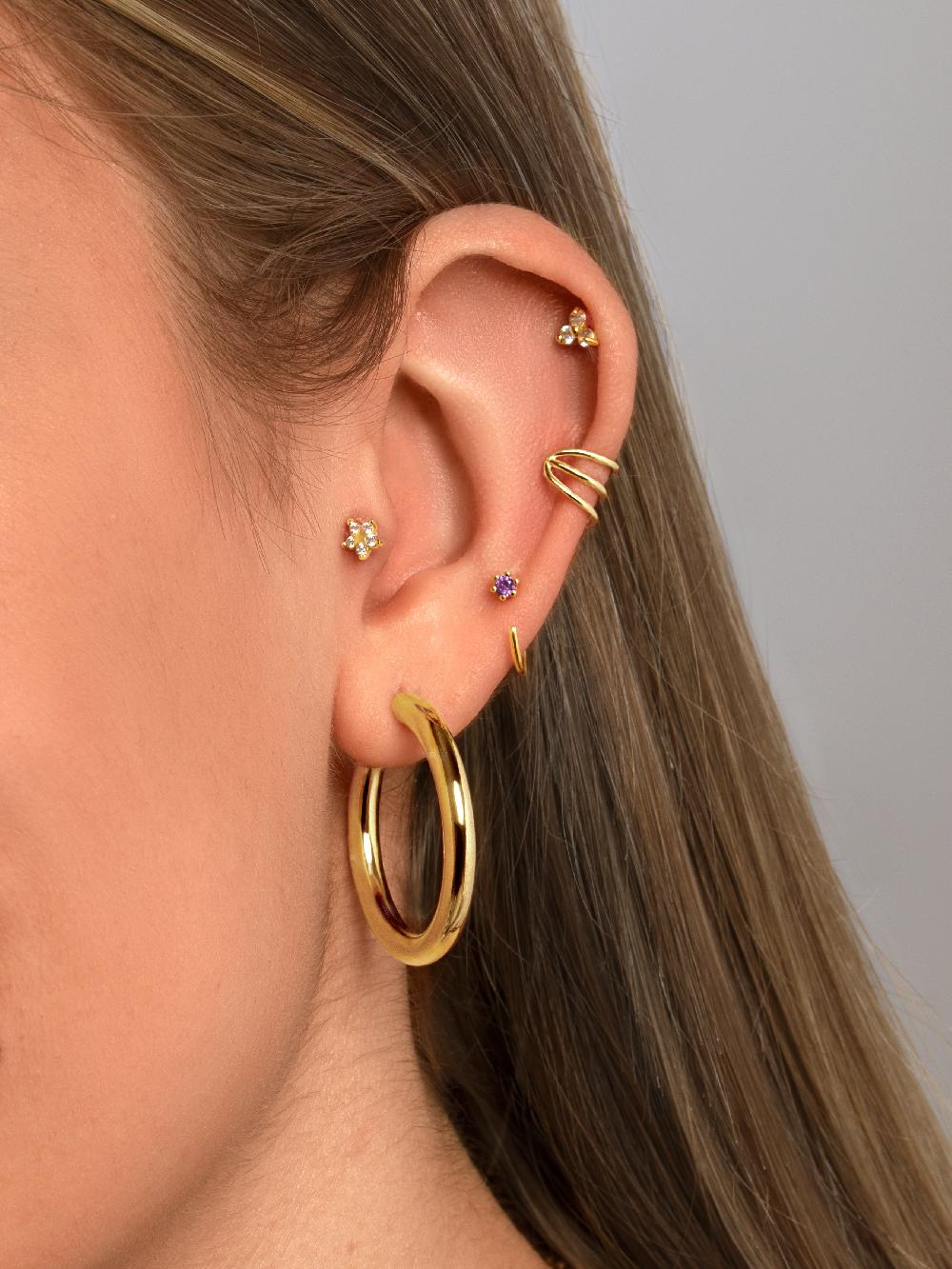 singularu Pendiente Suelto Sophie Lavande Plata Baño Oro Ofertas especiales