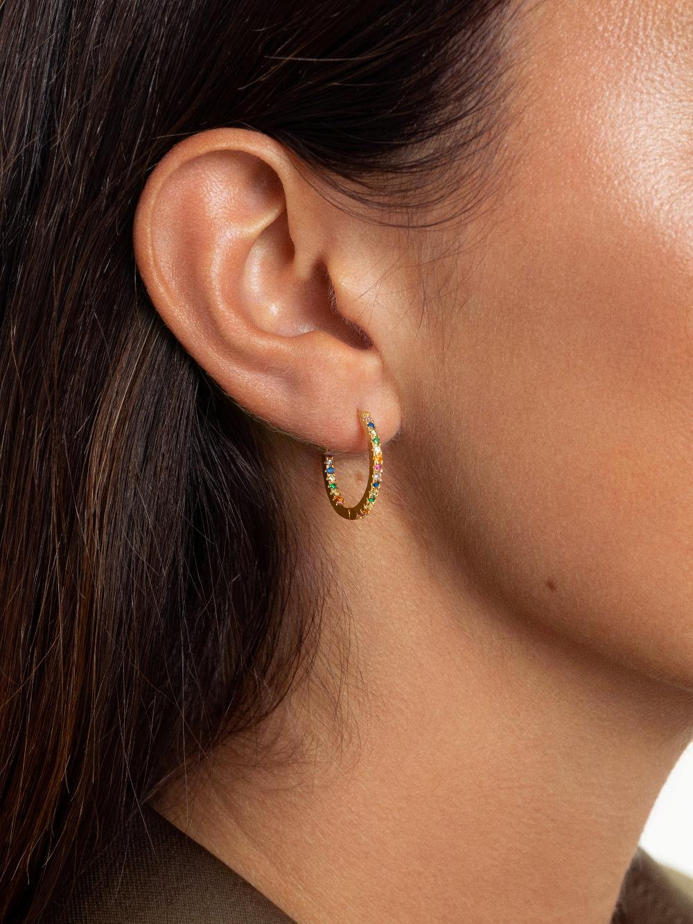 singularu Pendientes Gleam Colors Plata Baño Oro Precio ultrabajo