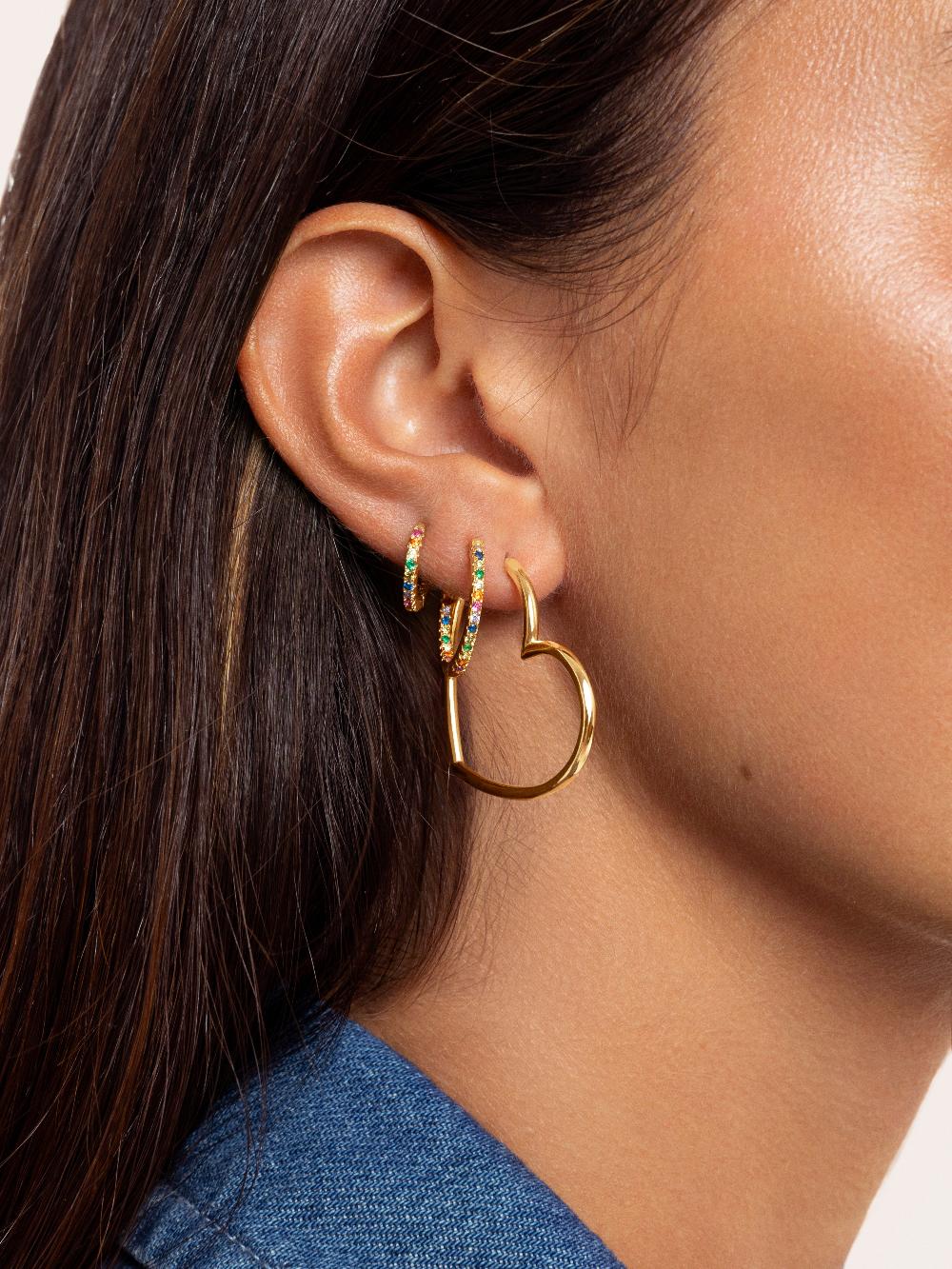 singularu Pendientes Gleam Colors Plata Baño Oro Precio ultrabajo