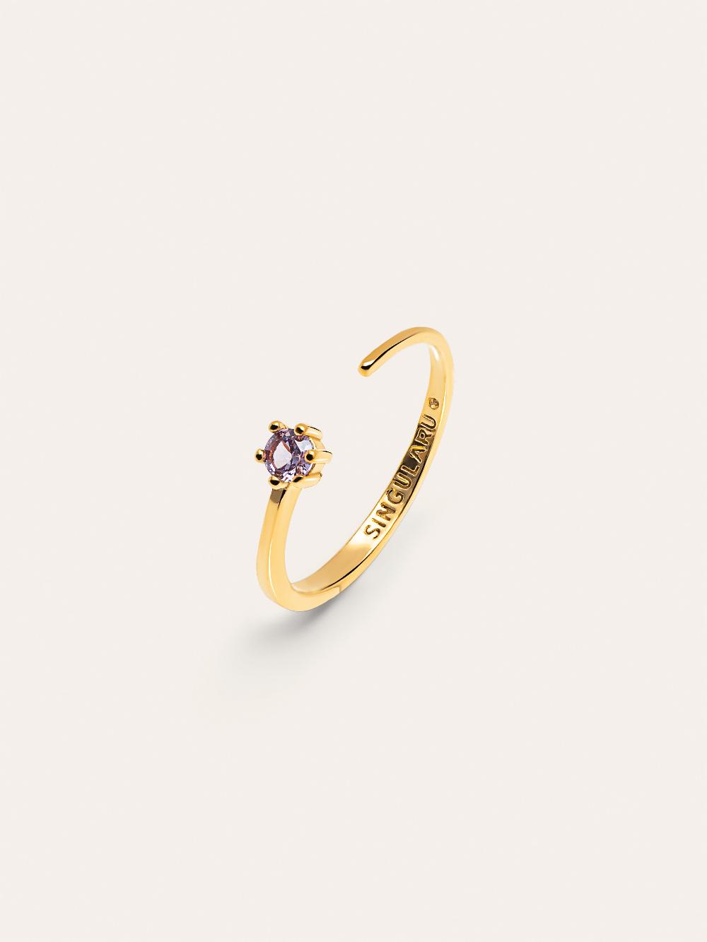 singularu Anillo Sophie Lavande Plata Baño Oro Venta caliente