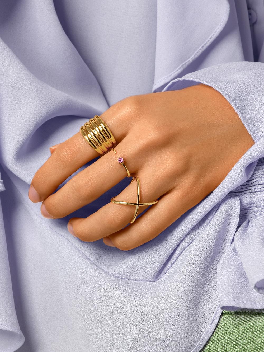 singularu Anillo Sophie Lavande Plata Baño Oro Venta caliente