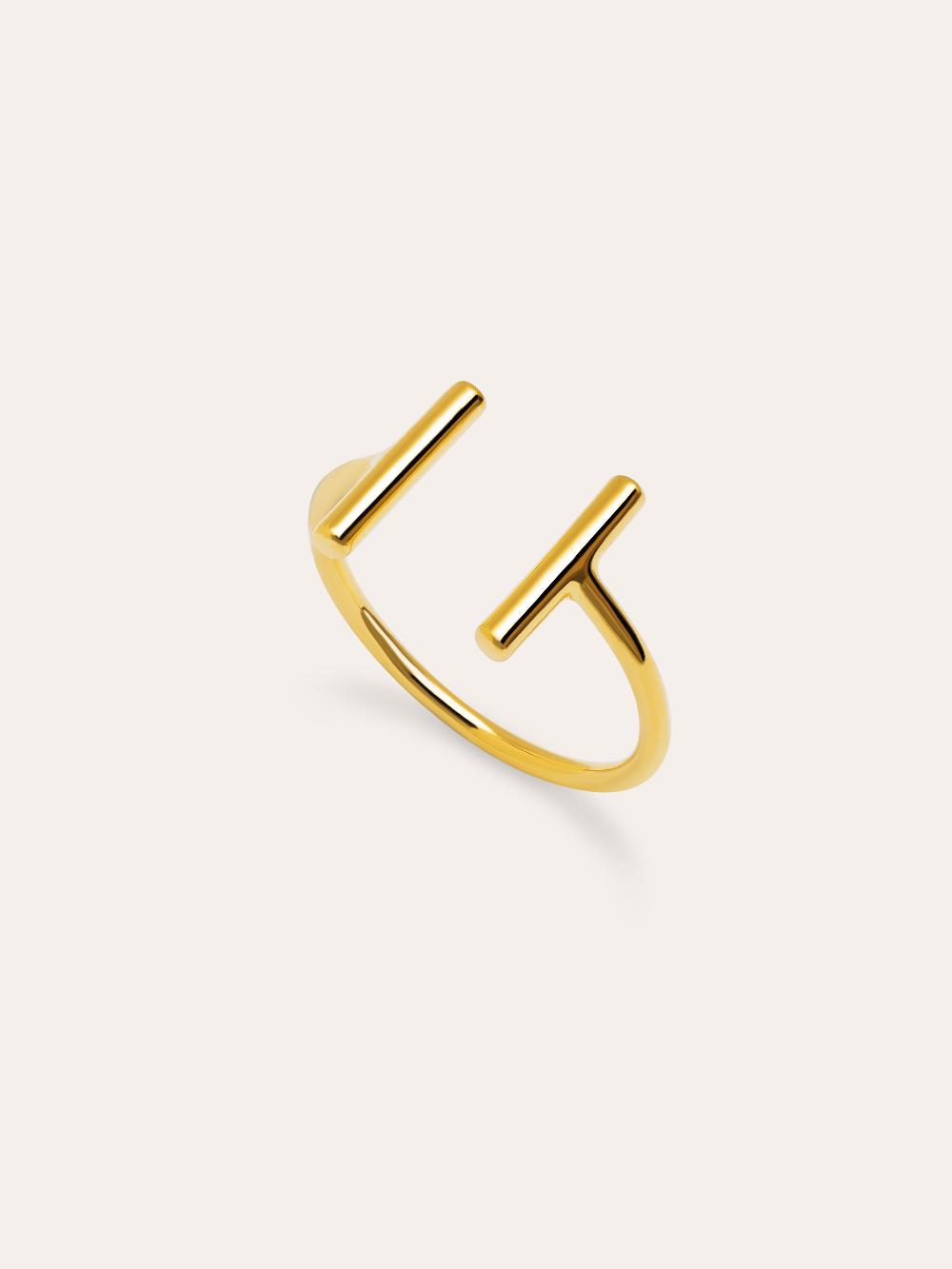 singularu Anillo Sticks Plata Baño Oro Descuento