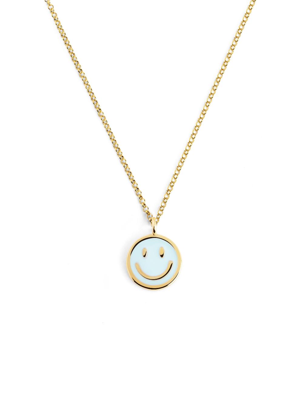singularu Collar Smiley Sky Enamel Baño Oro Mejor oferta