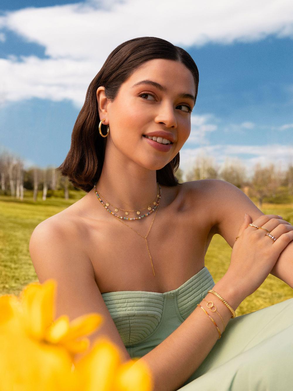 singularu Collar Mini Moons Plata Baño Oro Envío gratis