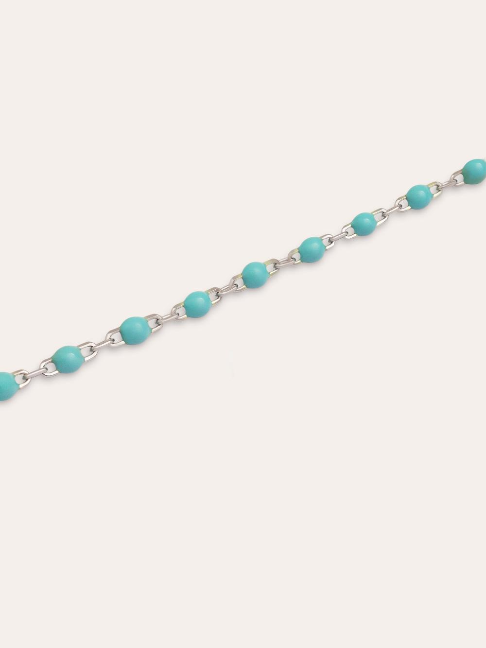 singularu Pulsera Dots Turquoise Enamel Plata Grandes descuentos