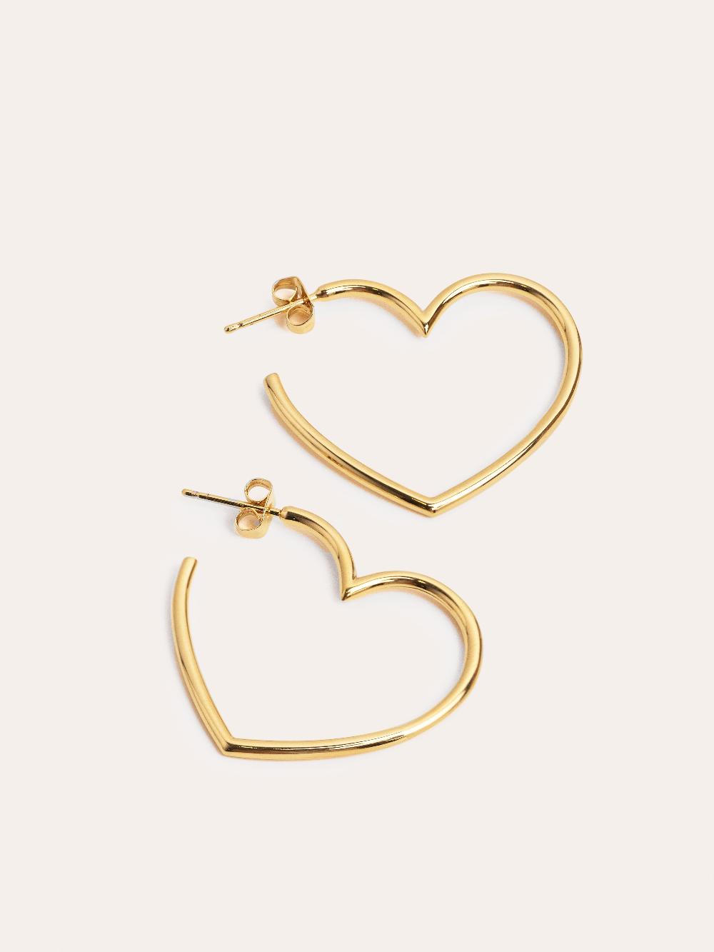 singularu Pendientes Aro Cuore Baño Oro En oferta