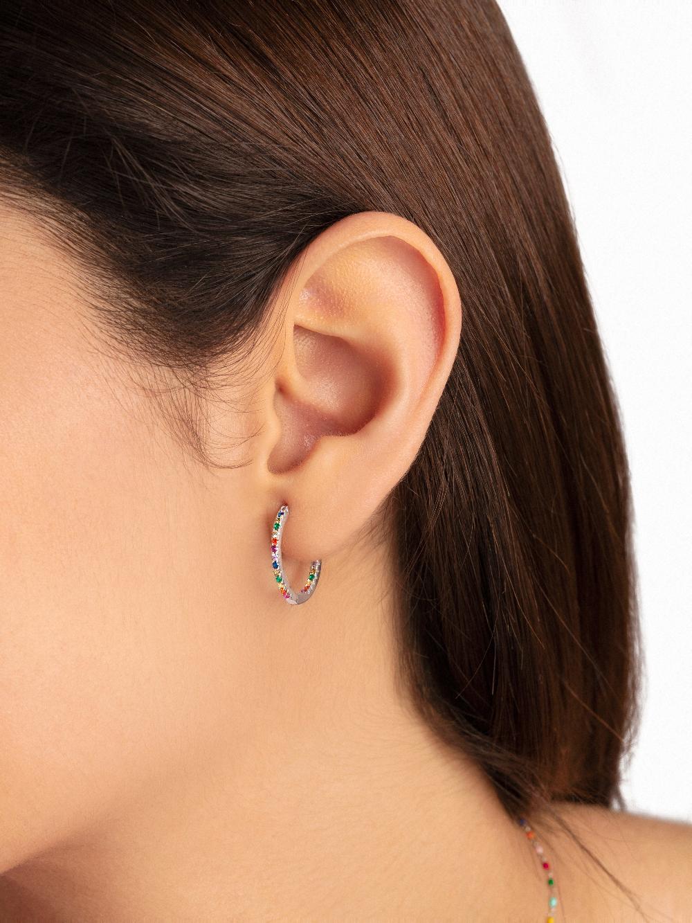 singularu Pendientes Gleam Colors Plata Descuentos del mes