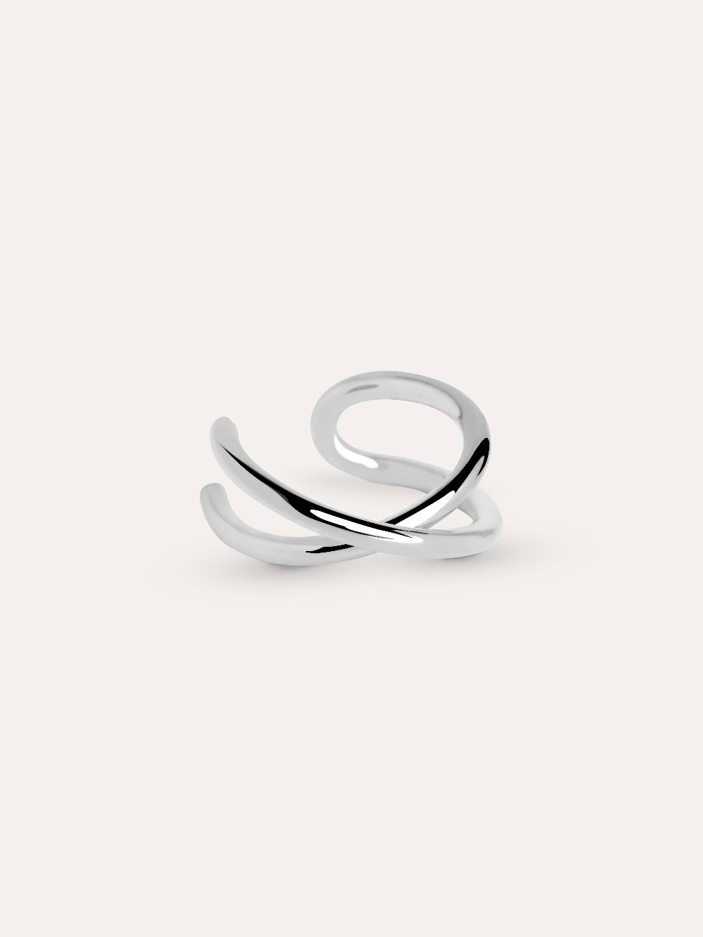singularu Pendiente Suelto Ear Cuff Cross Plata Outlet