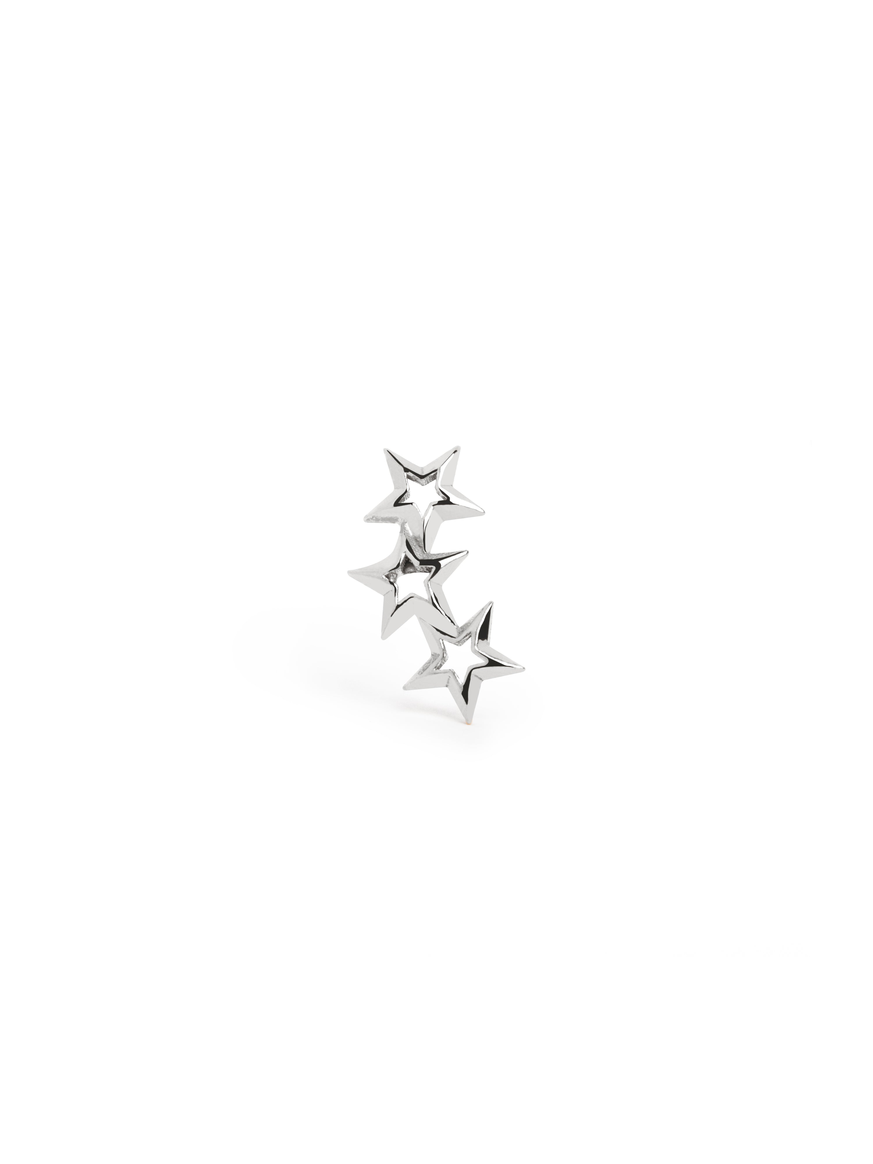singularu Pendiente Suelto 3 Star Plata Gran oferta