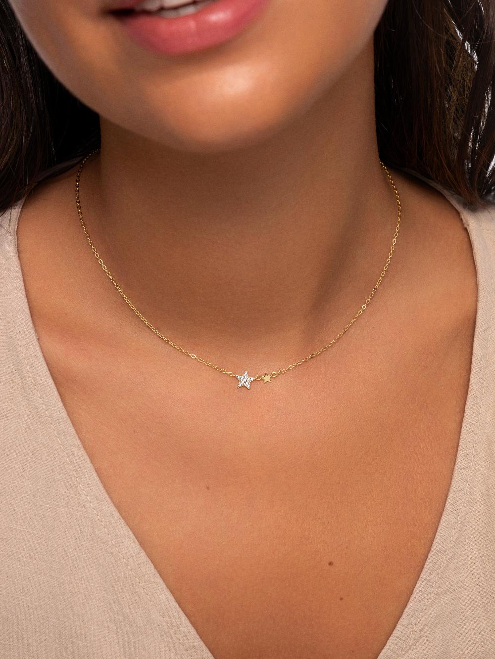 singularu Collar Duo Stars Plata Baño Oro COMPRAR AHORA