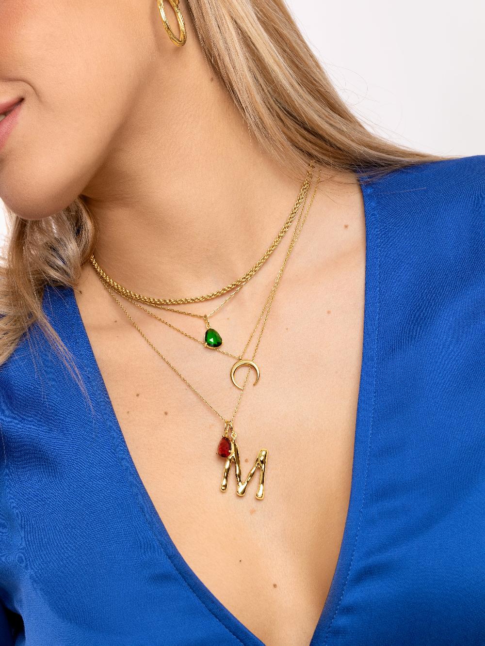 singularu Collar Moonset Plata Baño Oro Últimos 2 días