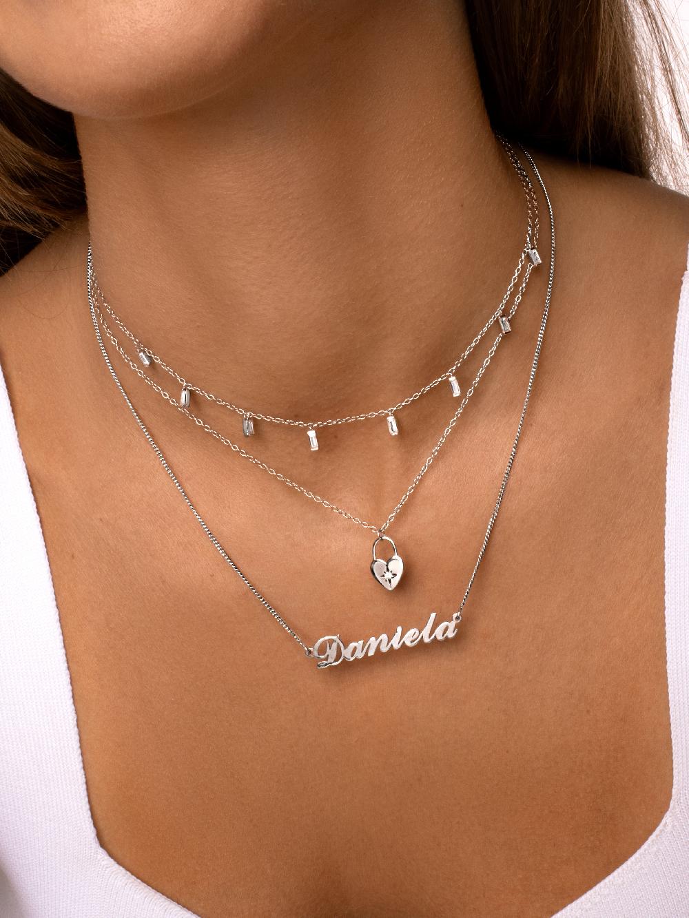 singularu Collar Personalizado Carrie Plata Precio de fábrica