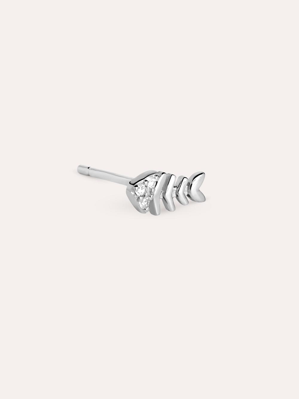 singularu Pendiente Suelto Fishbone Spark Plata 2025