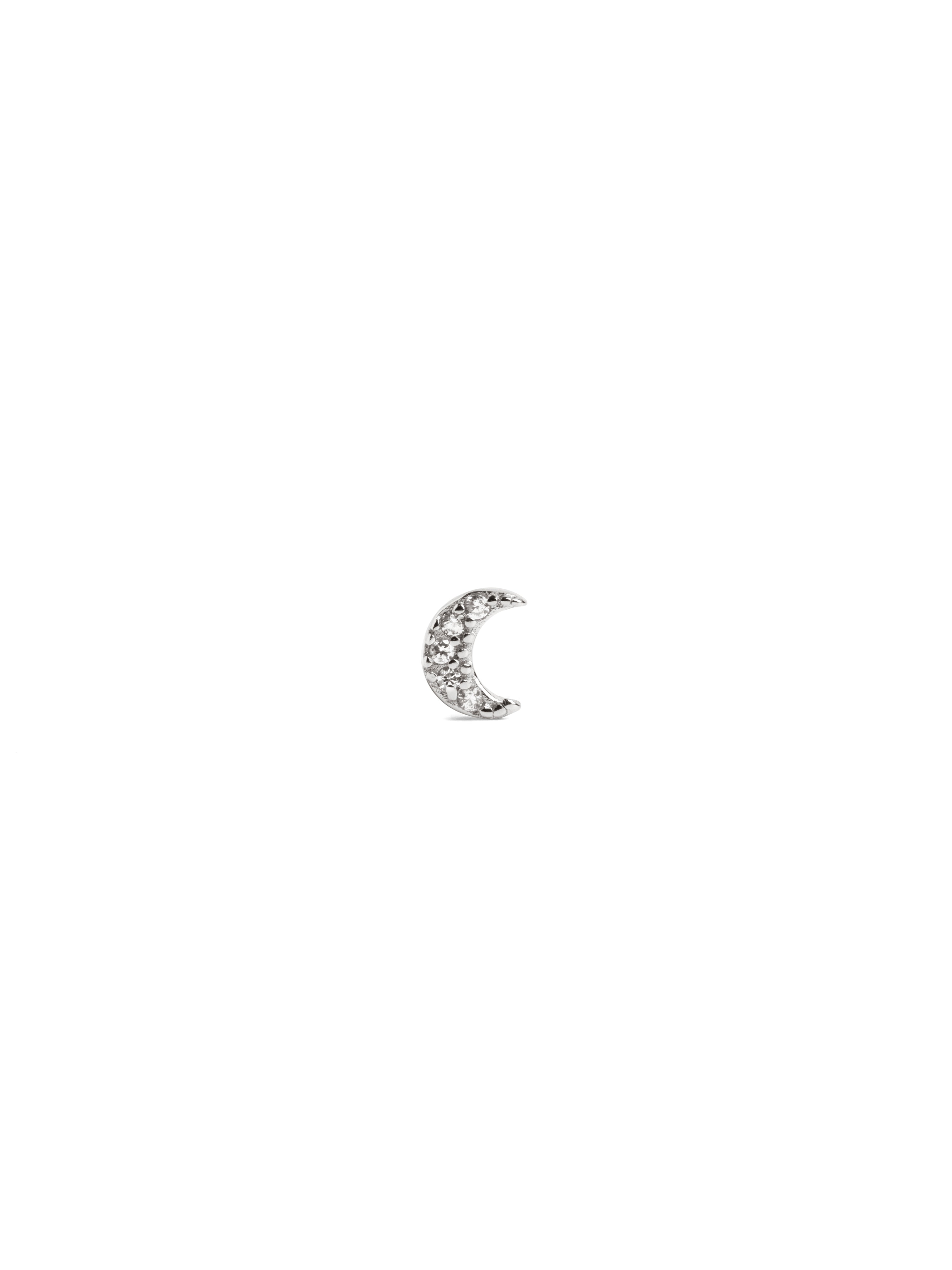 singularu Pendiente Suelto Mini Moon Spark Plata En línea