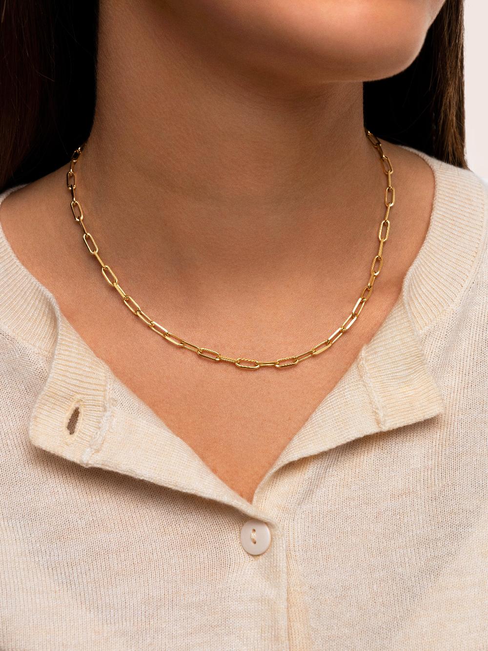 singularu Collar Chic Acero Baño Oro Rebajas online