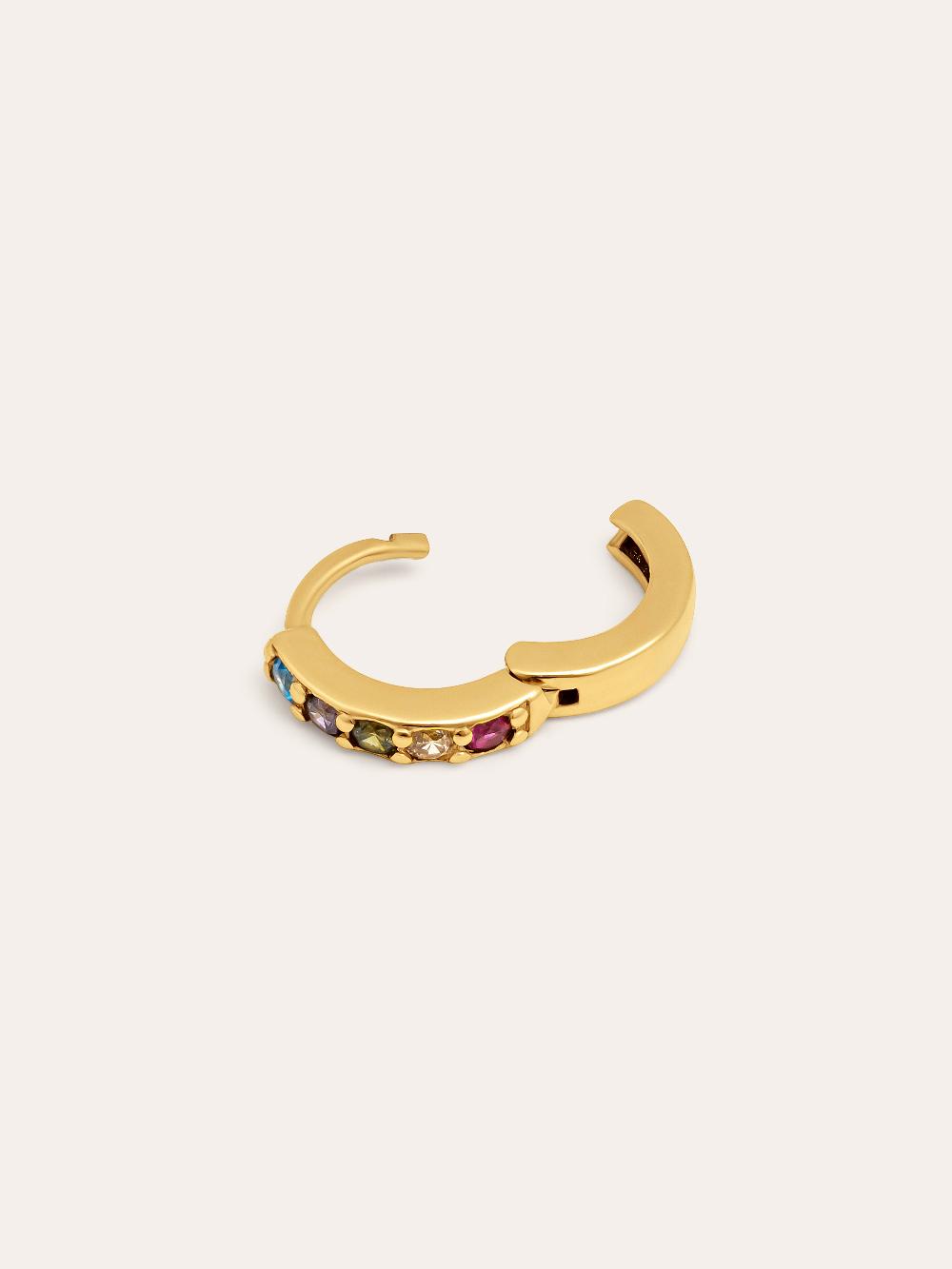 singularu Pendiente Suelto Aro Cleo M Colors Plata Baño Oro COMPRAR AHORA
