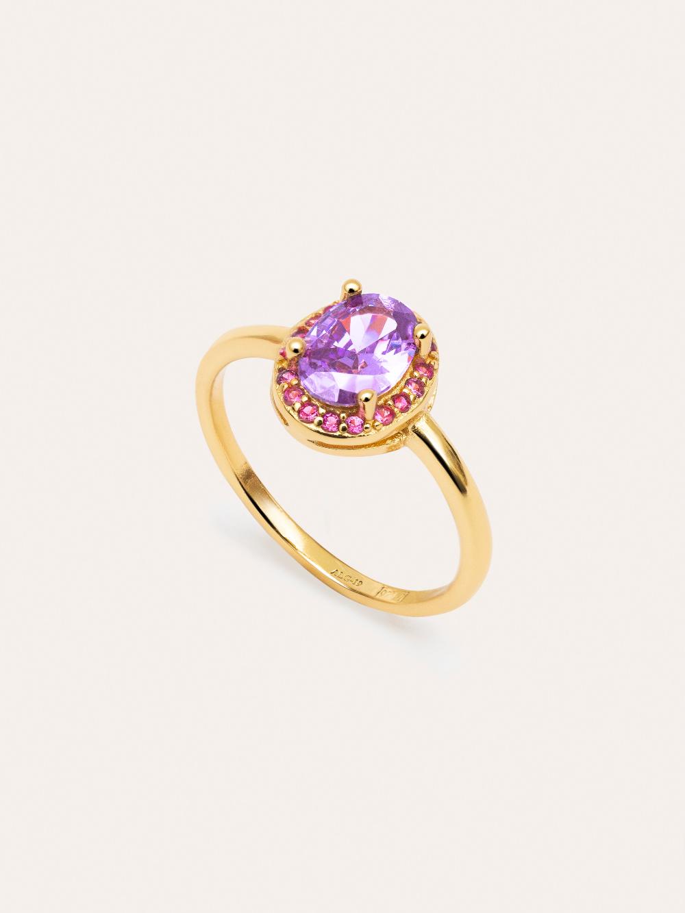 singularu Anillo Grape Colors Plata Baño Oro Precios de Black Friday