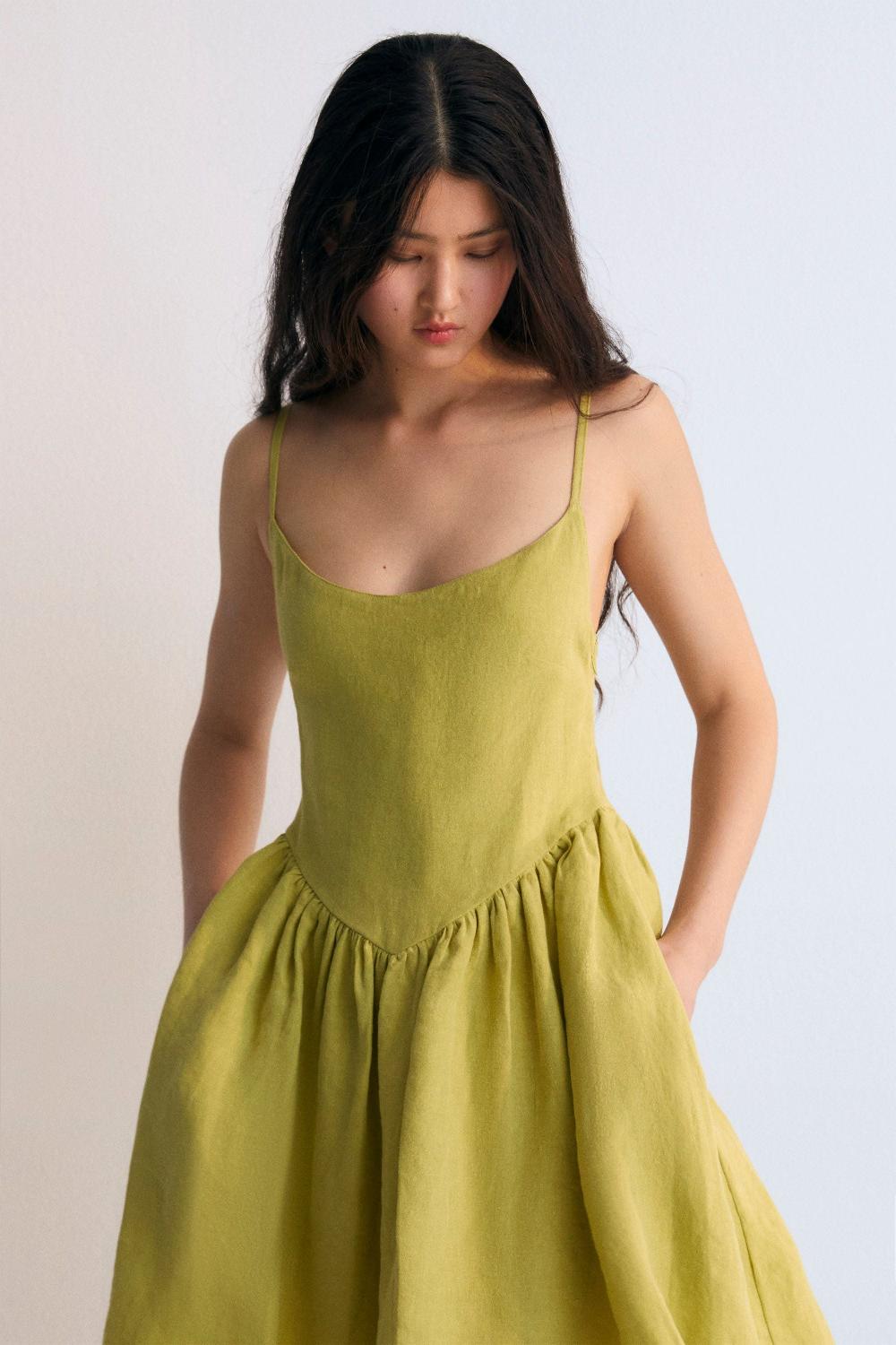 the new society Hera mujer vestido corto palma