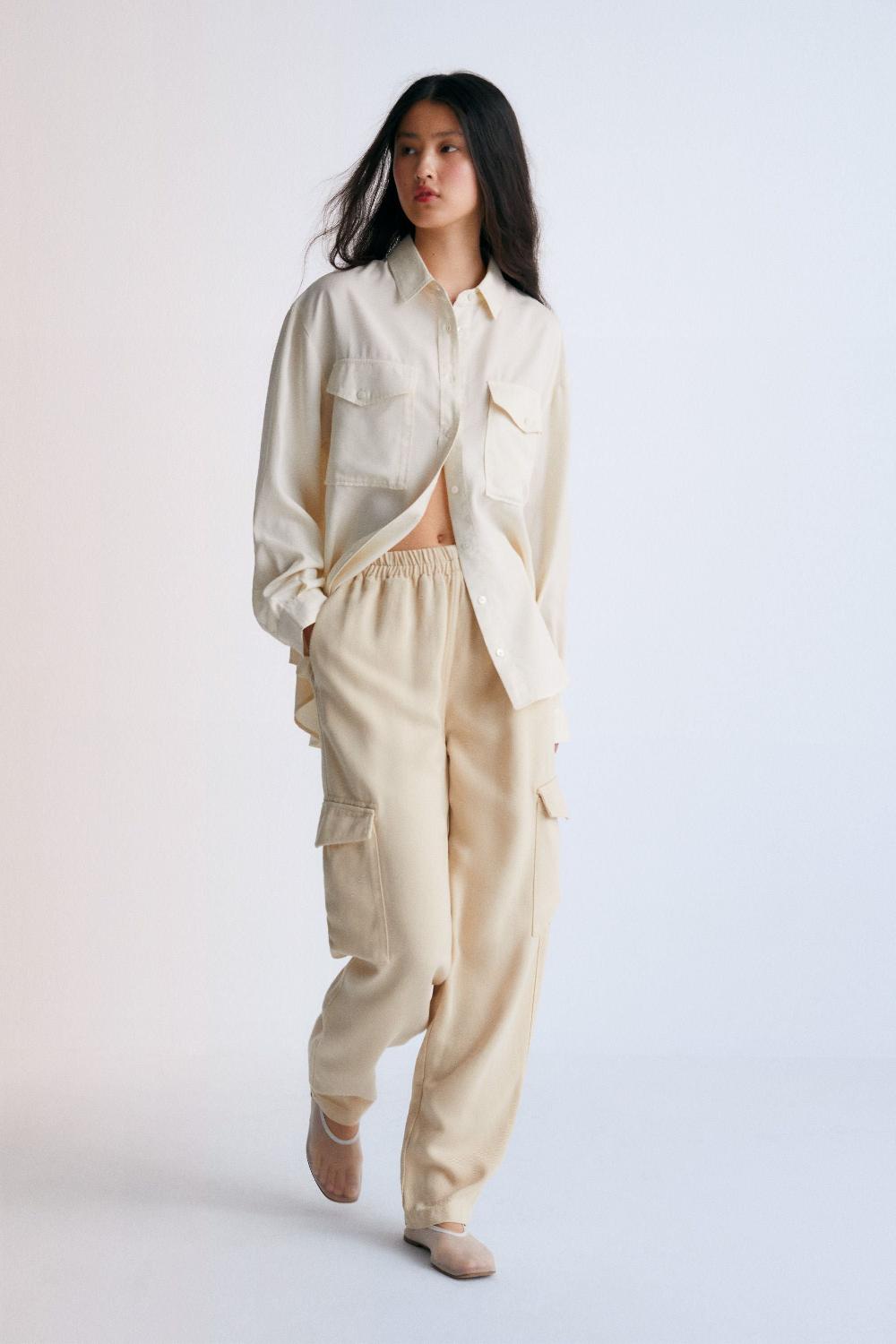 the new society Chios Mujer pantalón de carga En oferta