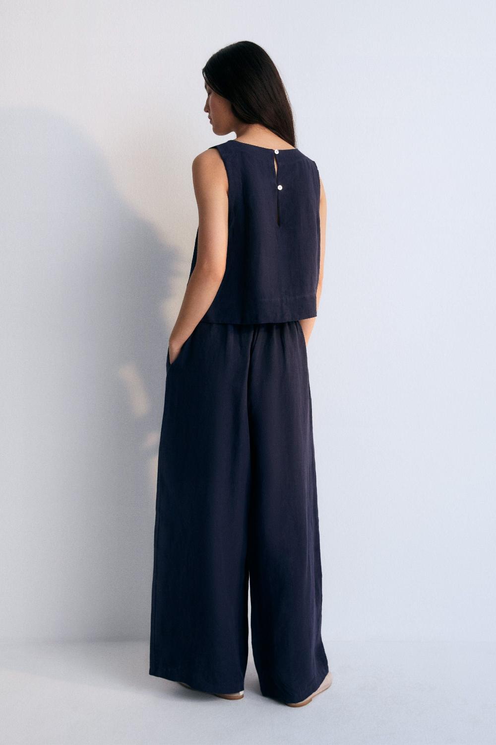 the new society Hera Mujer Top Navy Grandes ahorros