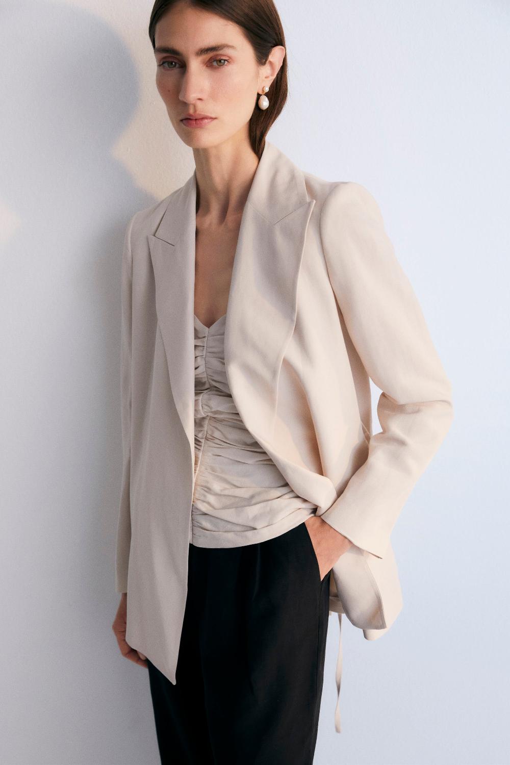 the new society Eros mujer blazer piedra