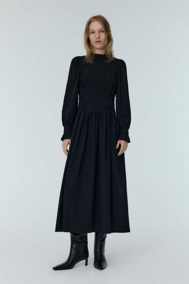 the new society Marte Woman Dress Grafito profundo