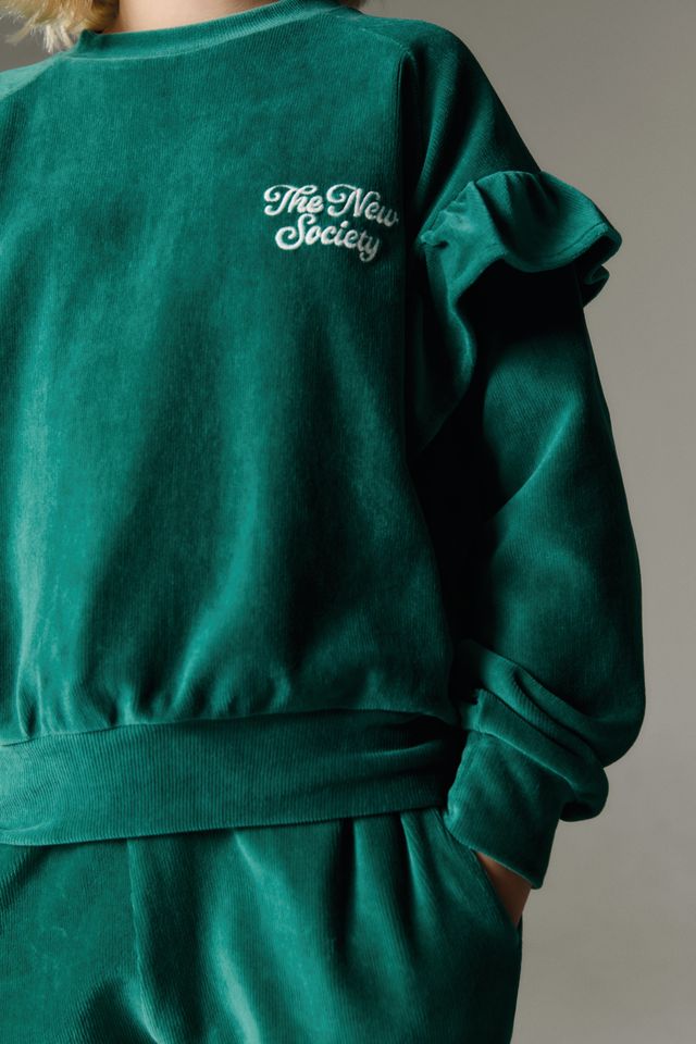 the new society Odense Sweater Retro Green
