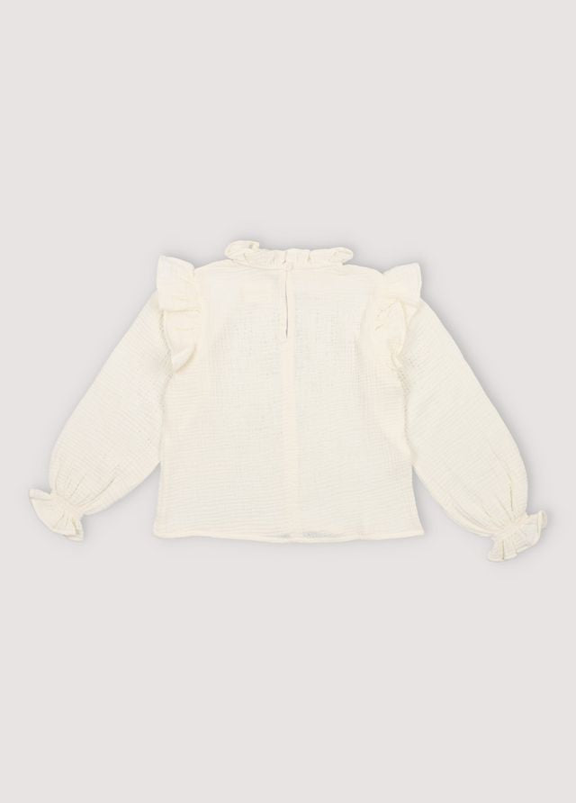 the new society Crema de vainilla de blusa glaciar En oferta