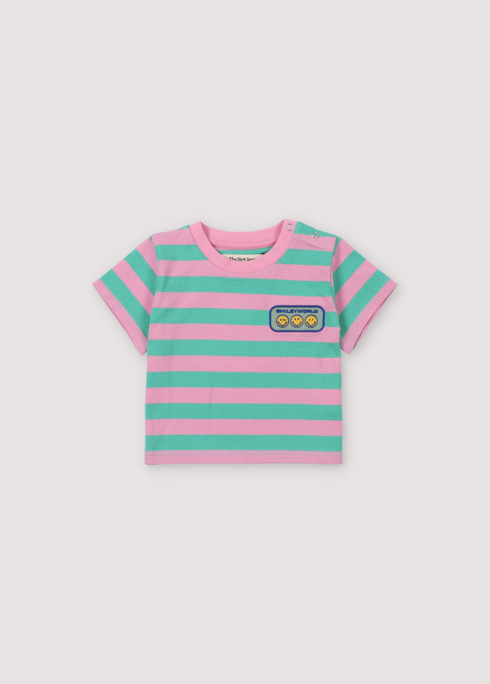 the new society Smiley Baby Camiseta Rayas Hibiscus