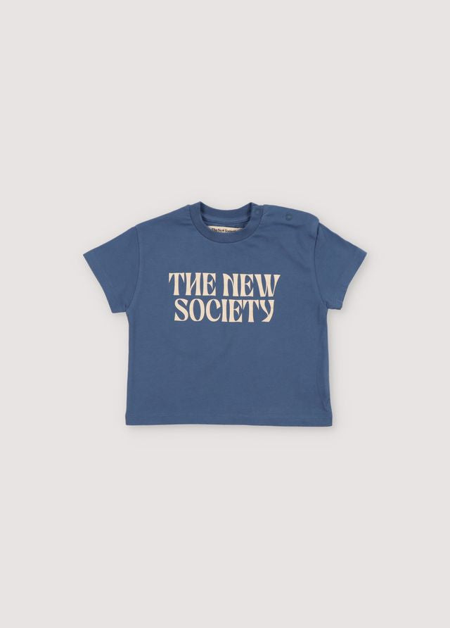 the new society Camiseta artic para bebé de acero azul Ahorra y exporta